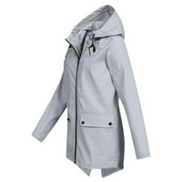 Huaai jakne za žene žene Casual čvrste jakne na otvorenom Plus Size kapuljačom otpornim na vjetar labavi
