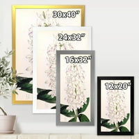 DESIMANT Drevni bijeli orhidejni III tradicionalni uokvireni umjetnički print