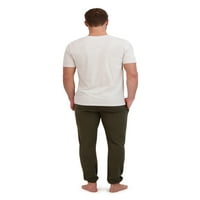 Hanes Muška Ultrasoft majica i Jogger francuski frotir pidžama Set, 2 komada, veličine S-5XL