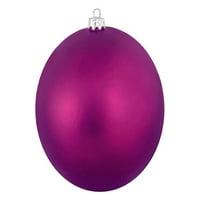Mat Patlidžan Ljubičasta Shatterproof Božić Ball Ornament 4