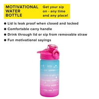Ukusna oz ružičasta i plava ombre plastična boca vode sa širokim ustima i flip-top poklopcem