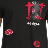 Naruto Shippuden muške i velike muške Naruto Uzumaki i Itachi Uchiha grafičke majice, 2 pakovanja, veličine