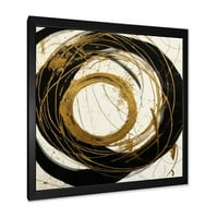 Art DesimanArt Crna i zlatna umjetnost haosa III Sažetak slika uokvirenog platna ispisa u. Visoko - crno
