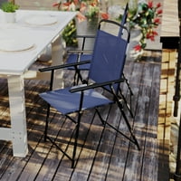 Flash namještaj Set Mystic Folding Patio Sling stolice, vanjski Textilene travnjak stolice sa naslonima