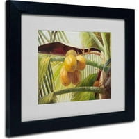 Zaštitni znak likovne umjetnosti Kokosov palm I Canvas Art by Victor Giton, crni okvir