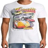 Corvette Muška vode u boji u boji Corvette Classics Grafički print Majica, S