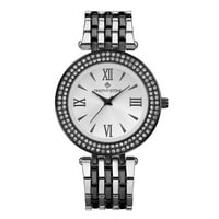 Dvobojni Crni srebrni ženski dizajn sat