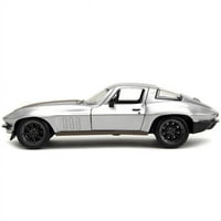 Chevrolet Corvette srebrni metalik sa bronzanim prugama Bigtem mišić serija Diecast Model Car od Jada