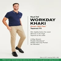 Dockers muške velike i visoke konusne fit pametne vele radne zalihe kaki hlače