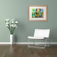 Zaštitni znak Likovna umjetnost Chet Atkins Umjetnost platna Dean Russo, bijeli mat, okvir od breze