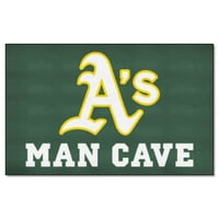 - Oakland atletika Man pećina ultimat 5'x8 'tepih