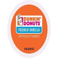 Dunkin 'Donuts Francuska vanilija, K-CUP kafe mahune za Keurig pivare, brojanje
