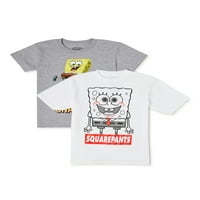Spongebob Boys Snailed It Grafički T-Shirt 2-Pack, Veličina 4-18