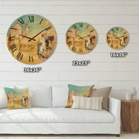 Dizajnerska djela u Wild Desert II 'Farmhouse Wood Wall Clock