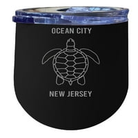 Ocean City New Jersey oz Crni laserski izolirani vinski nehrđajući čelik