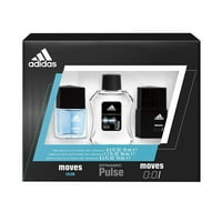 Adidas mirisni toaletni poklon za toaletu sa premještanjima od 0,5 unca, 0,5 unci se kreće 001 i dinamički puls 1,7 unča