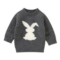 Xmarks Toddler Baby Little Boys Girt Plint džemper Uskršnji džemperShirt Jumper Pulover Dukserice Zimska