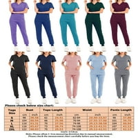 Glonme ženski piling Set džepovi za piling + hlače jednobojna medicinska bolnica moderno odijelo redovno