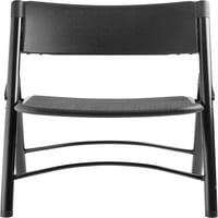 ® Serija Teška plastična sklopiva stolica, crna