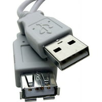 Profesionalni kabel 6 'USB ekstenzije, potpuno ocijenjeni AWG A to A posuda, siva