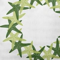 Jednostavno tratinčica zelene boje zvijezde vijenac meko ispljuni poliester na otvorenom jastukom za bacanje