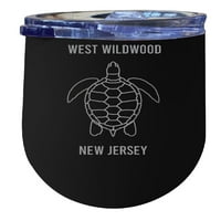 West Wildwood New Jersey oz Crni lasersko izolirano vino od nehrđajućeg čelika