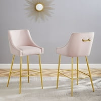 Modway Rasponarnute barske stolice - set u ružičastoj boji