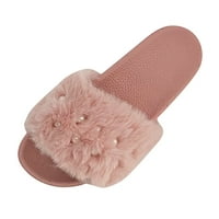 Okrugle nožne sandale za žene ravna peta platforma ružičasta