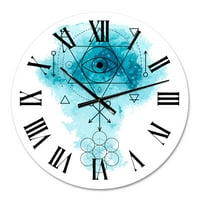 ProjektaRart 'Simbol alkemijskog i svetog geometrije II' boemski i eklektički zidni sat