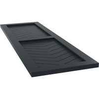 Ekena Millwork 15 W 55 H True Fit PVC dva panela Chevron Moderni stil fiksne kapke, noćna plava