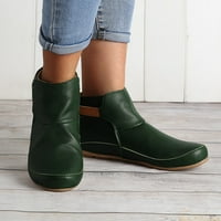 Cuhas kaubojske čizme za žene Vintage kože ravne vodootporne cipele zimske čizme za kaubojke okruglog