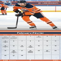 Trendovi Međunarodni NHL Edmonton Oilers zidni kalendar i magnetni okvir