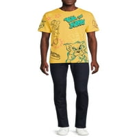 Tom & Jerry Muška & velika Muška skicirana grafička majica
