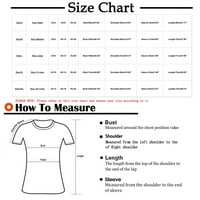 Zeceouar Piling Tops For Women Designs Plus Size Scrub Shirts V-Izrez Štampanje Kratkih Rukava Nursing