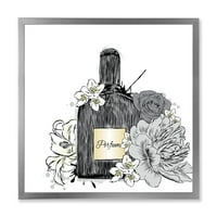Designart 'Bouquet Of Flowers and Perfume Bottle III' tradicionalni uramljeni umjetnički Print