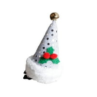 Pnellth kopča za kosu protiv pada udoban za nošenje crveni zeleni bijeli Božićni šešir Stezaljka za kosu