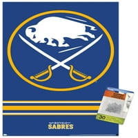 Buffalo Sabers - Logo Zidni poster sa pushpinsom, 14.725 22.375