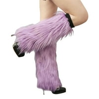 Ženska noga toplija, meka topla Fau Fur Winter Furry Rasvjetne čarape za partijsku scenu Shoe Srednja