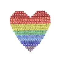 Rainbow Crystal Rhinestone Pride Sjeverni broš PIN