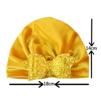 Modna djeca Bowknot Hat Gold Velvet Winter Warm Hound Cap Cap Cap