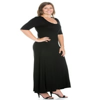 Ženska udobna Odjeća Plus Size rukav dužine lakta Plus veličina Maxi haljina
