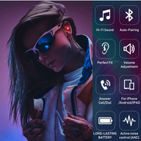 Urban Street Buds Plus prave Bluetooth bežične slušalice za vivo X21i sa aktivnom crvenom bojom za uklanjanje