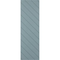 Ekena Millwork 12 W 49 H True Fit PVC dijagonalna ploča Moderni stil fiksne kapke, mirna plava