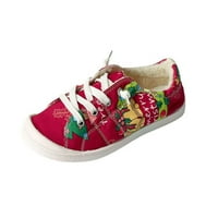 Anuirheih Božićne cipele s cipelama na cipelama čipke UP Comfort udoban za hodanje tenisice klizanje na