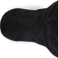 Kolekcija za žene Journee Rebecca - Wide Calf koljena visoka Slouch Boot Black Fau Suede M