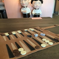 13 Suede Koža Valjani Prijenosni Lagani Backgammon Game Set-C