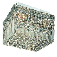 Maxime Collection Flush Mount L14in W14in H5.5IN LT: Chrome Finish