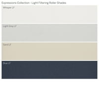 Kolekcija Prilagođenih Izraza, CordLess Light Filtering Roller Shade, Plava, 1 2 Širina 48 Dužina