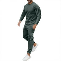 KPOPLK Muški trčanje Jogging Sweatsuits Muška odijela Jesen Ležerne prilike Crew izrez mišića dugih rukava