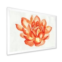 DESIMANT Drevni detalj narančaste lotosove tradicionalne uokvirene umjetničke otiske